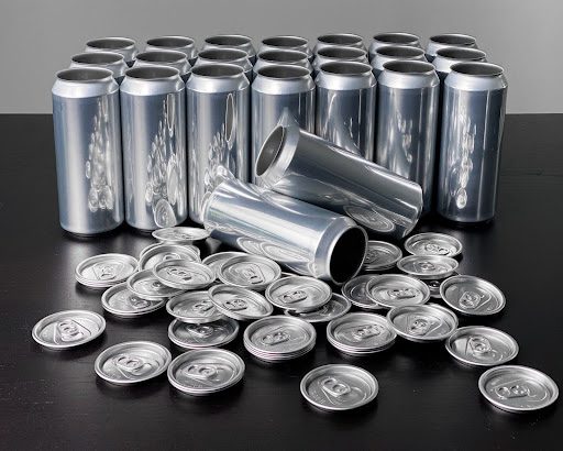 Many aluminum recycling cans