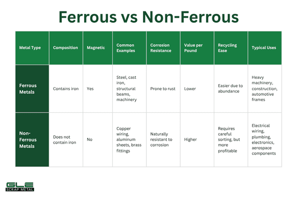 ferrous vs non ferrous