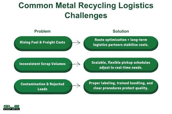 metal transportation challenges