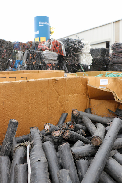 Complex commercial wiring being added back to the recycling circle