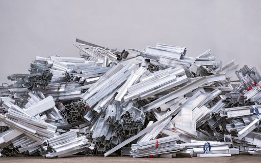 Pile of aluminum recycling