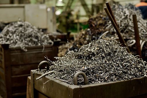 Pile of aluminum recycling